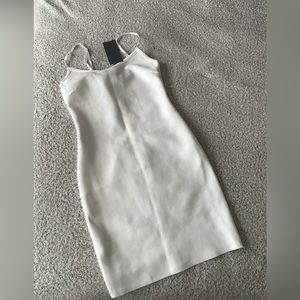 NEW Might be it mini white bodycon strap dress Large